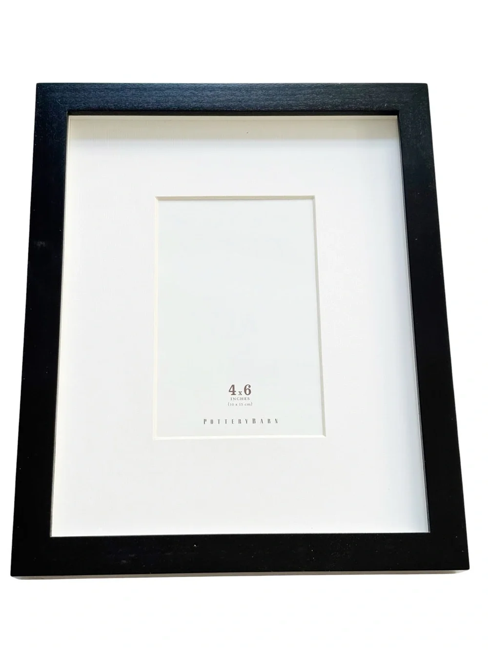 Pottery Barn vintage black wood gallery frame matted for 4”X6” photo NOS| 9”X11”